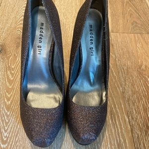 Brand New multi colored square toe sparkly heels